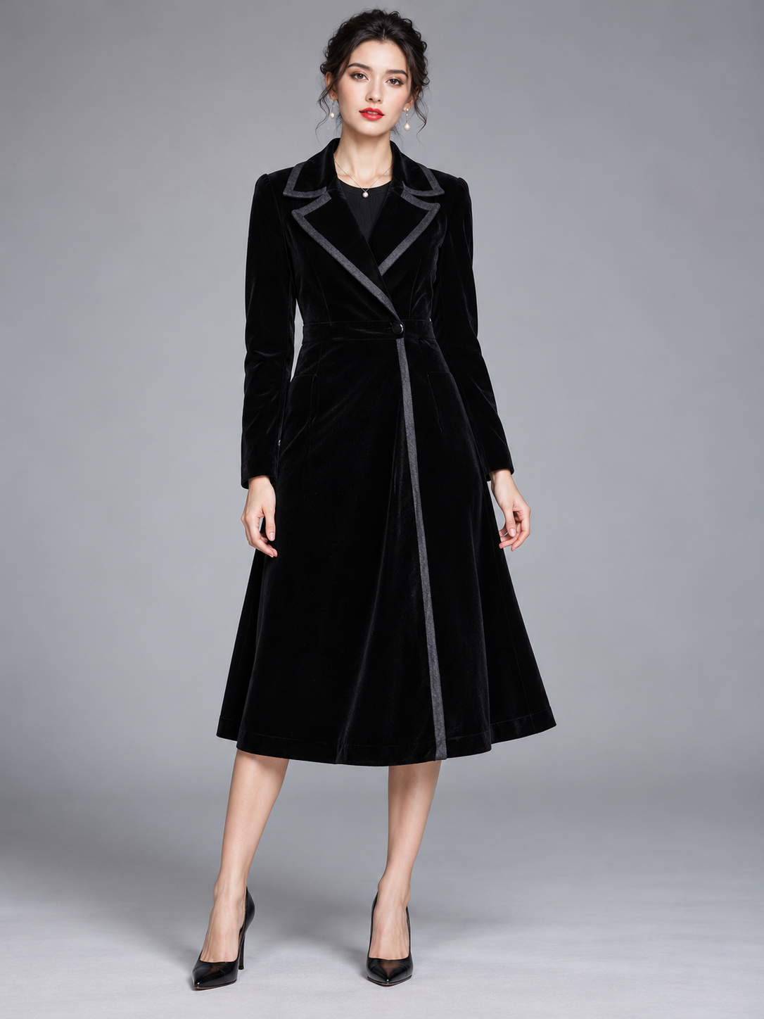 Seraphina | Cappotto lungo in velluto