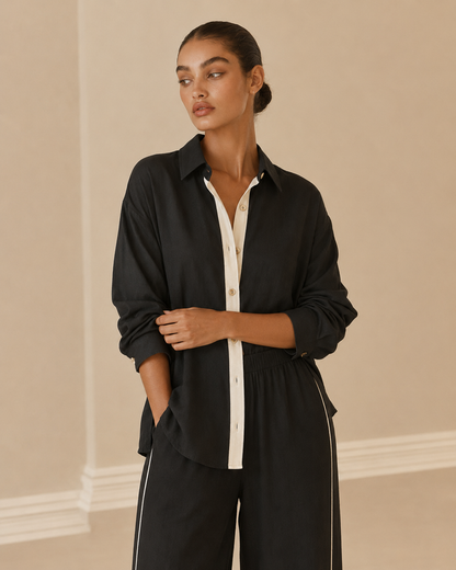 Mirella™ | Completo elegante con blusa e pantalone
