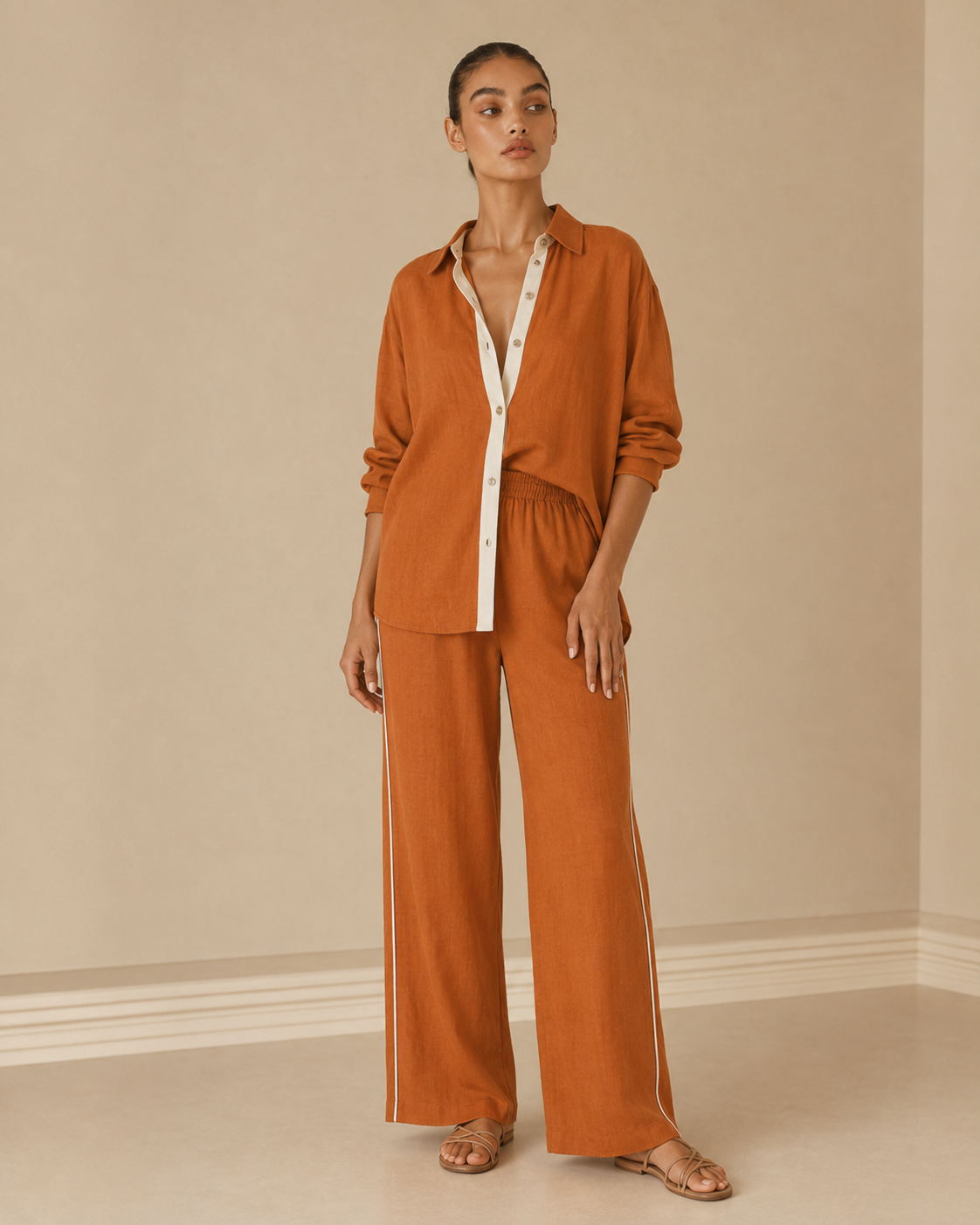 Mirella™ | Completo elegante con blusa e pantalone
