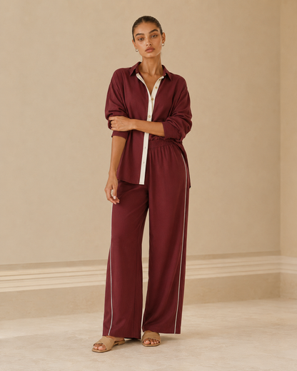 Mirella™ | Completo elegante con blusa e pantalone