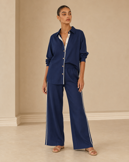 Mirella™ | Completo elegante con blusa e pantalone