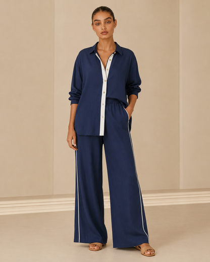 Mirella™ | Completo elegante con blusa e pantalone