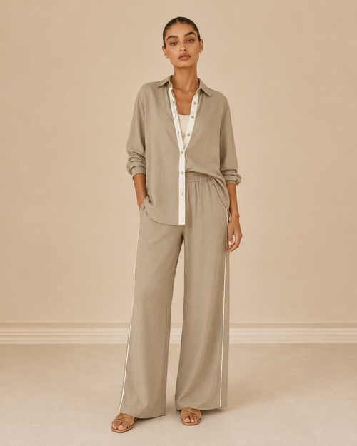 Mirella™ | Completo elegante con blusa e pantalone