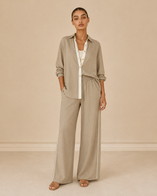 Mirella™ | Completo elegante con blusa e pantalone