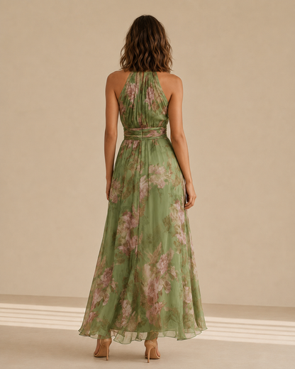 Fiorenza™ | Abito lungo floreale con collo halter