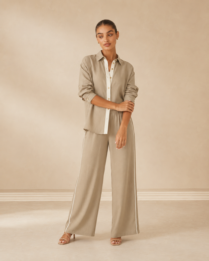 Mirella™ | Completo elegante con blusa e pantalone
