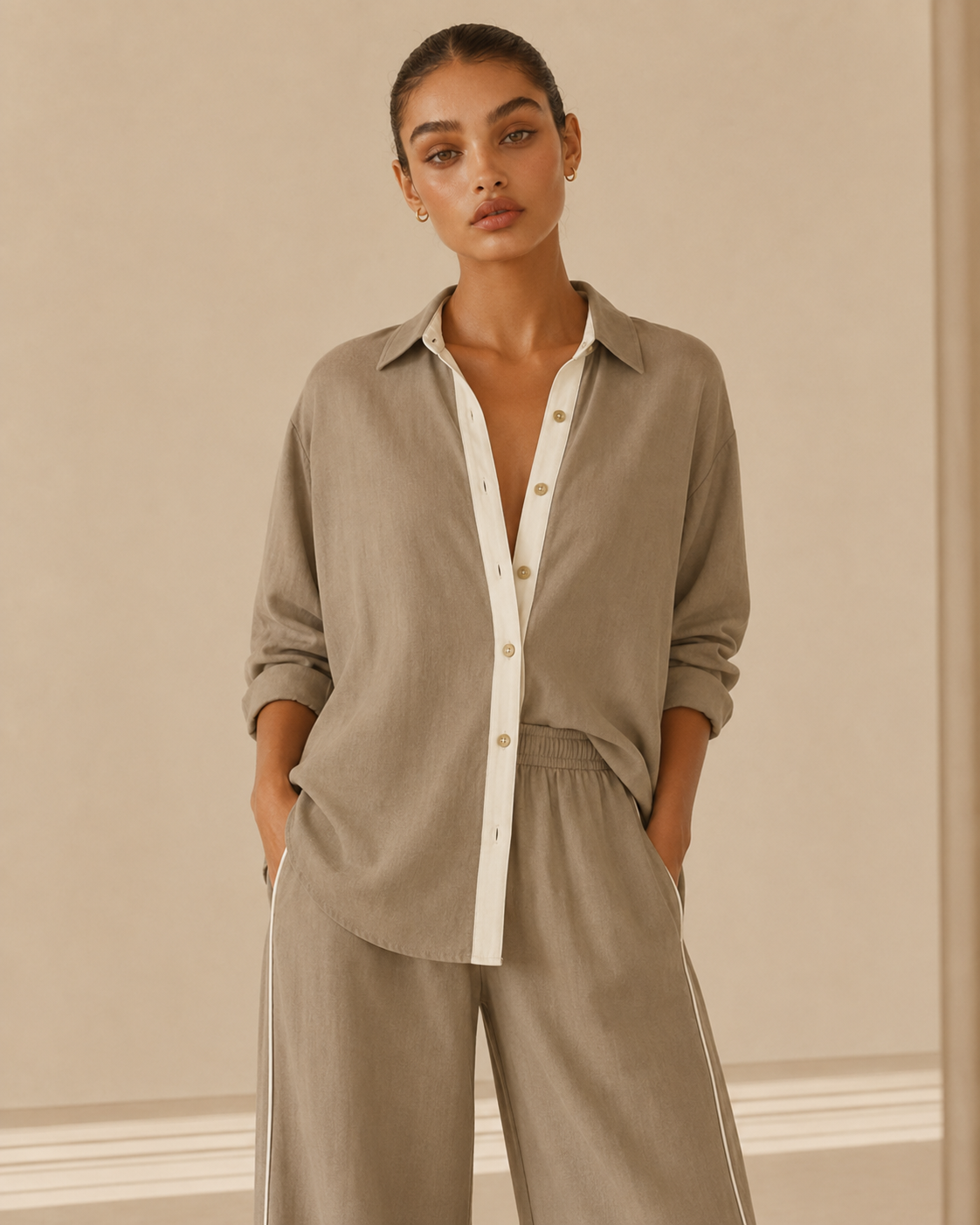 Mirella™ | Completo elegante con blusa e pantalone