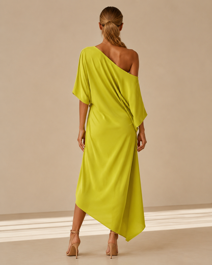 Camilla™ | Abito Midi Asimmetrico Monospalla