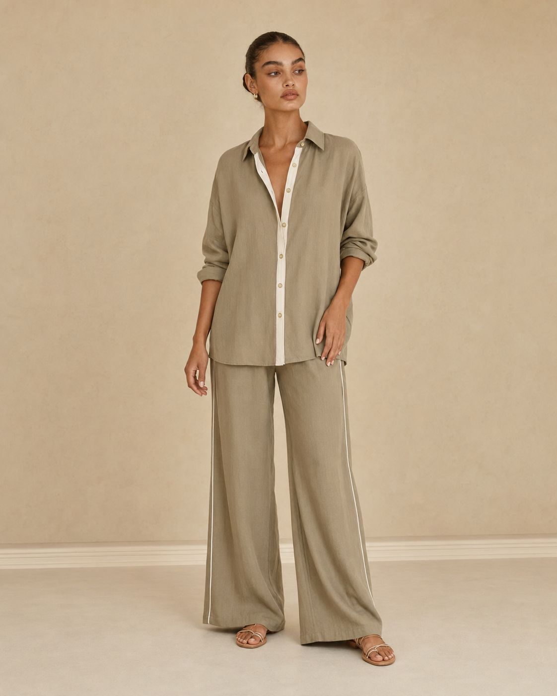 Mirella™ | Completo elegante con blusa e pantalone