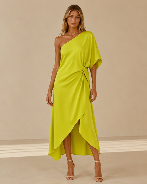 Camilla™ | Abito Midi Asimmetrico Monospalla