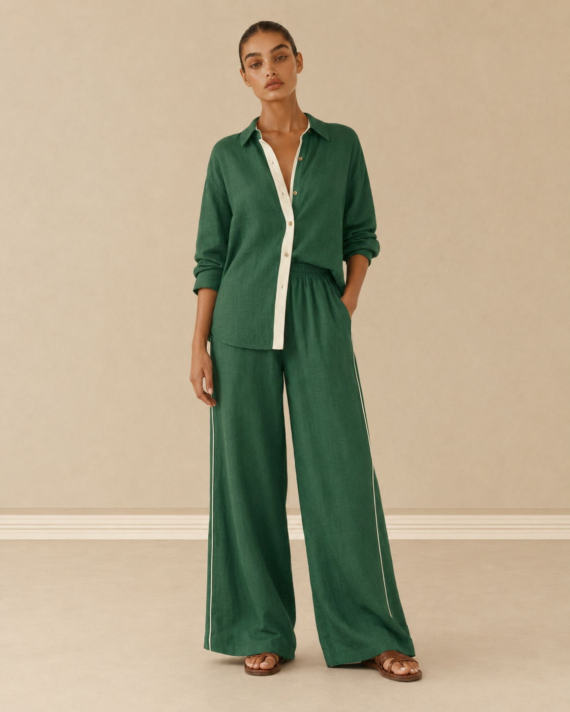 Mirella™ | Completo elegante con blusa e pantalone