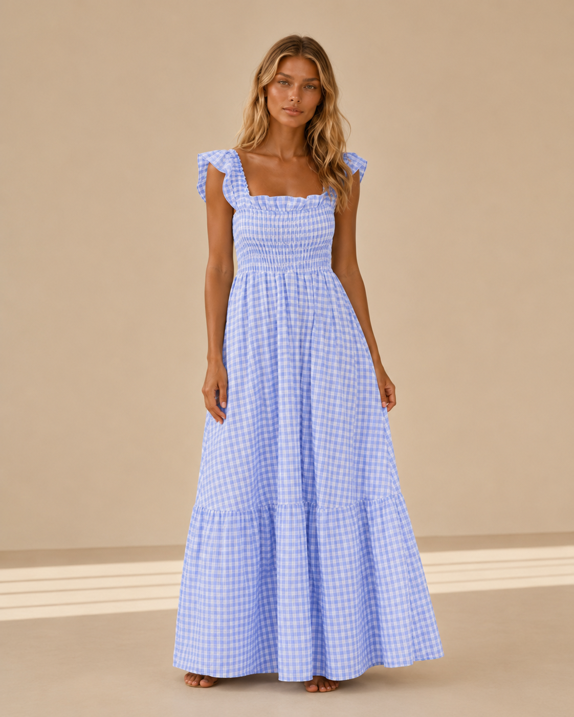 Arianna™ | Abito vichy con top arricciato