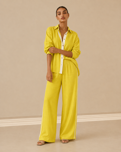Mirella™ | Completo elegante con blusa e pantalone