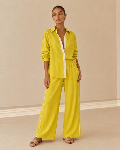 Mirella™ | Completo elegante con blusa e pantalone