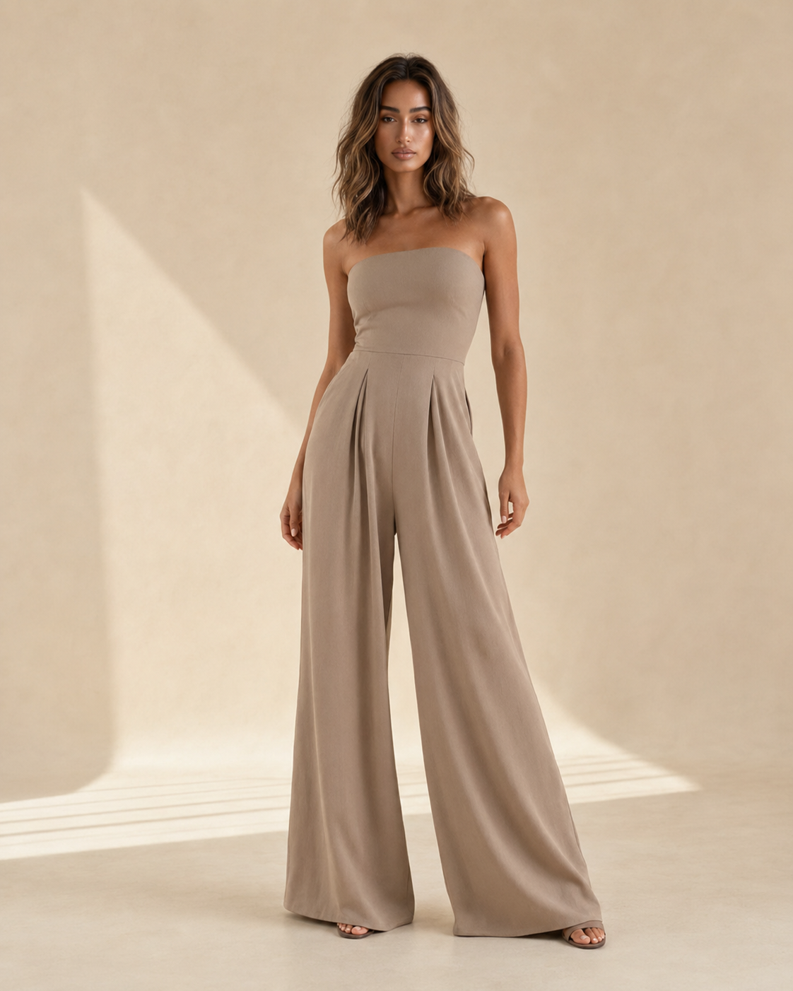 Isola™ | Tuta lunga elegante con scollo a fascia