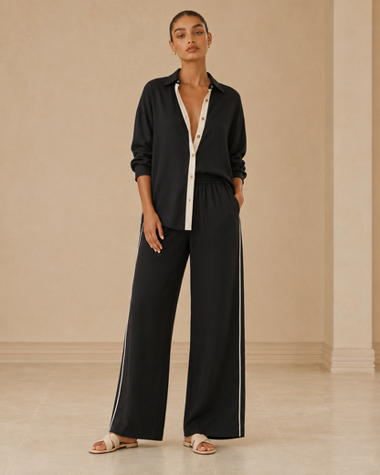Mirella™ | Completo elegante con blusa e pantalone