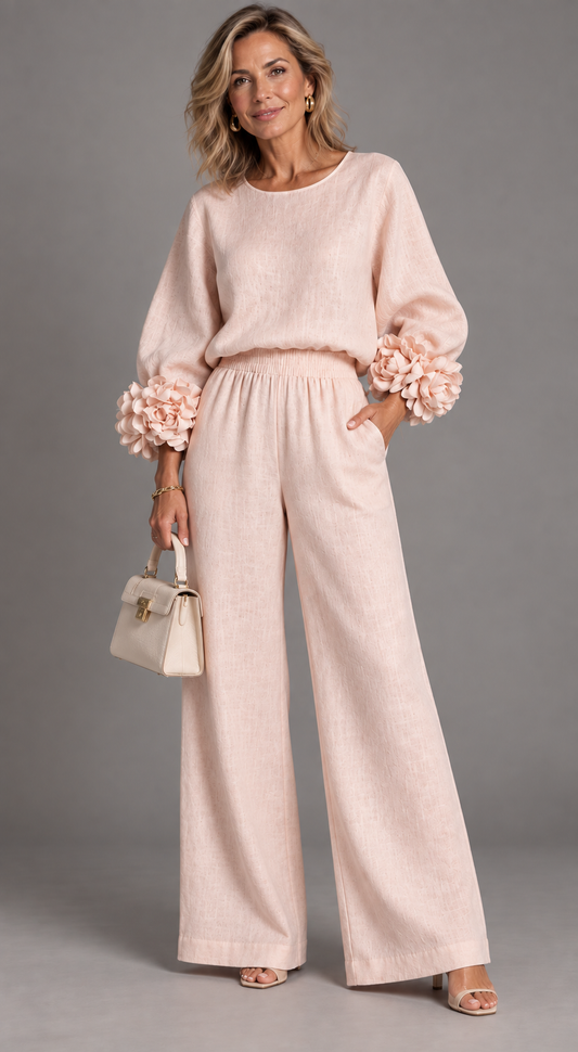 Marifer – Completo Due Pezzi con Polsini Floreali