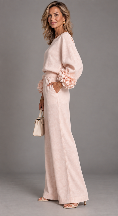 Marifer – Completo Due Pezzi con Polsini Floreali