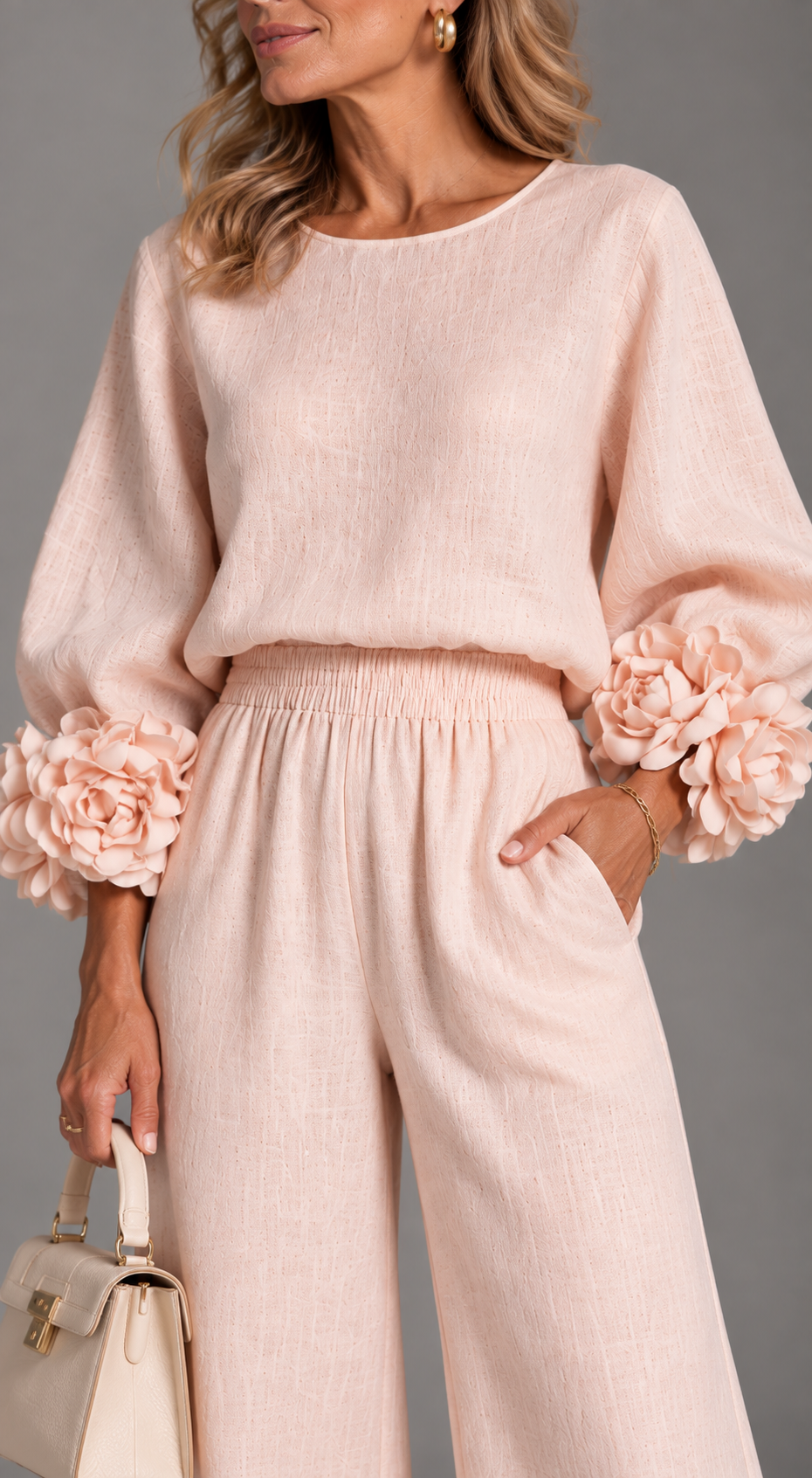 Marifer – Completo Due Pezzi con Polsini Floreali
