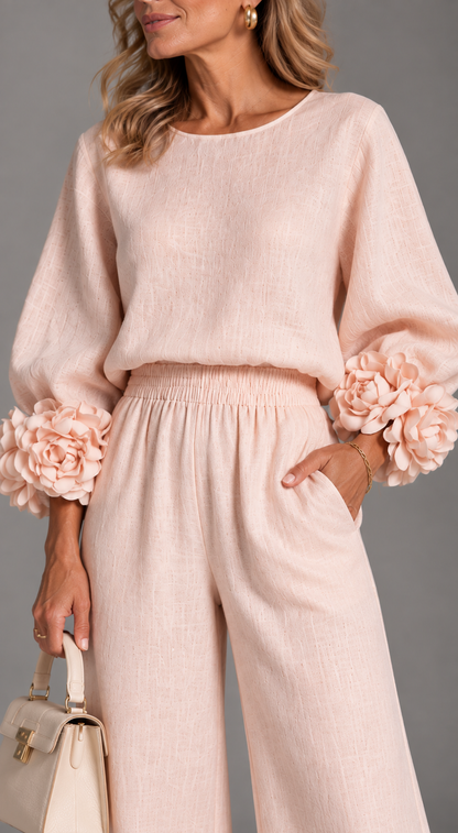 Marifer – Completo Due Pezzi con Polsini Floreali