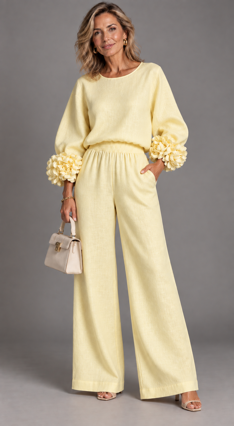 Marifer – Completo Due Pezzi con Polsini Floreali