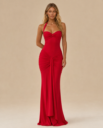Alessandra™ | Abito lungo con inserto in rete