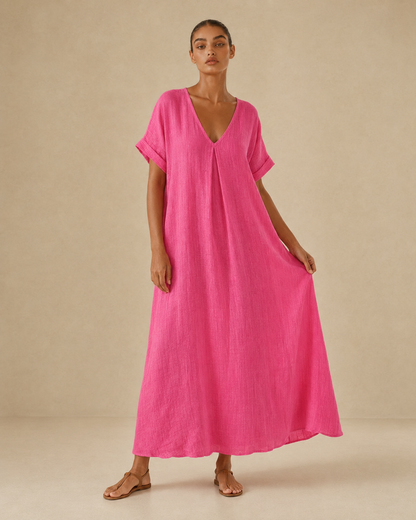 Amelia™ | Abito lungo fluido con scollo a V
