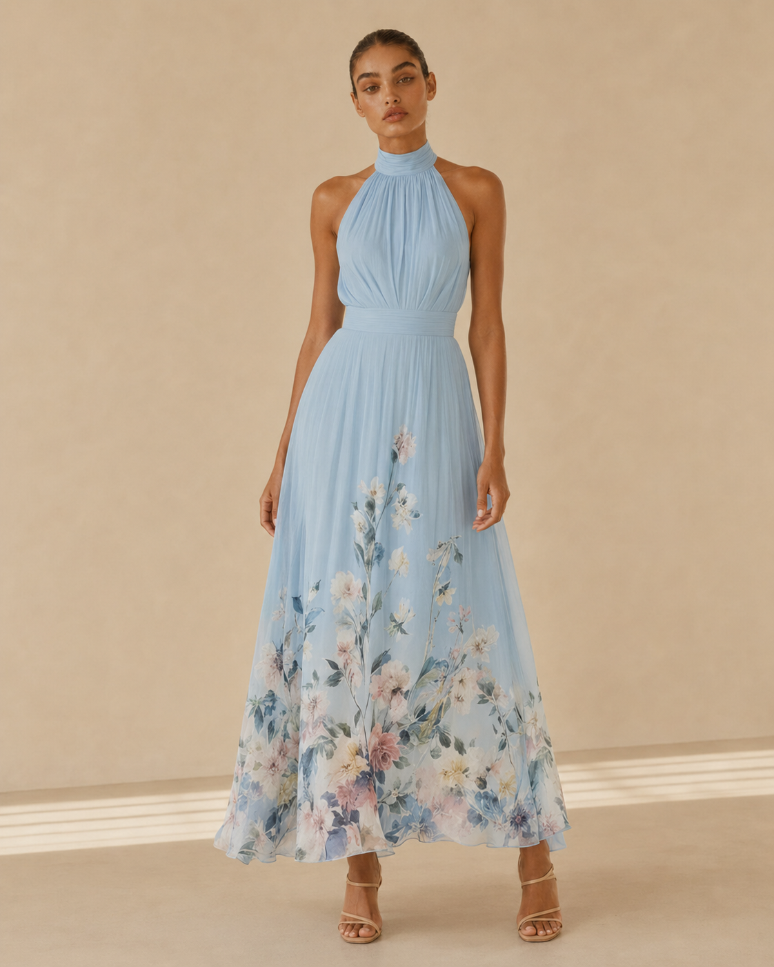 Margherita™ | Abito floreale con scollo all’americana