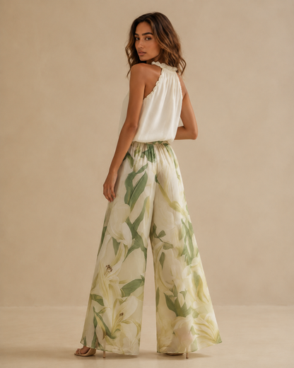 Cecilia™ | Completo floreale con pantalone ampio