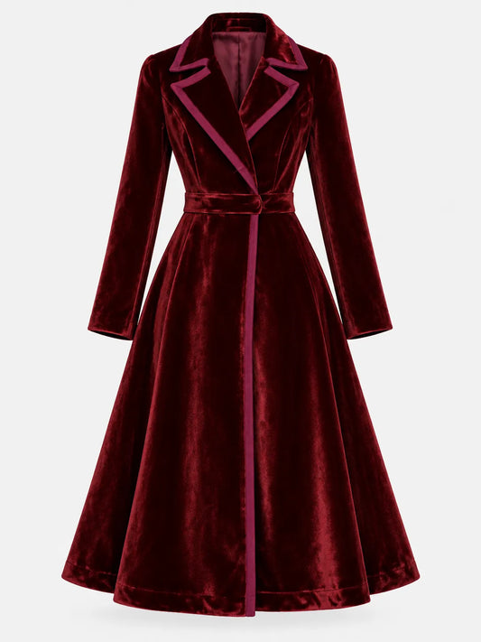 Seraphina - Cappotto lungo in velluto