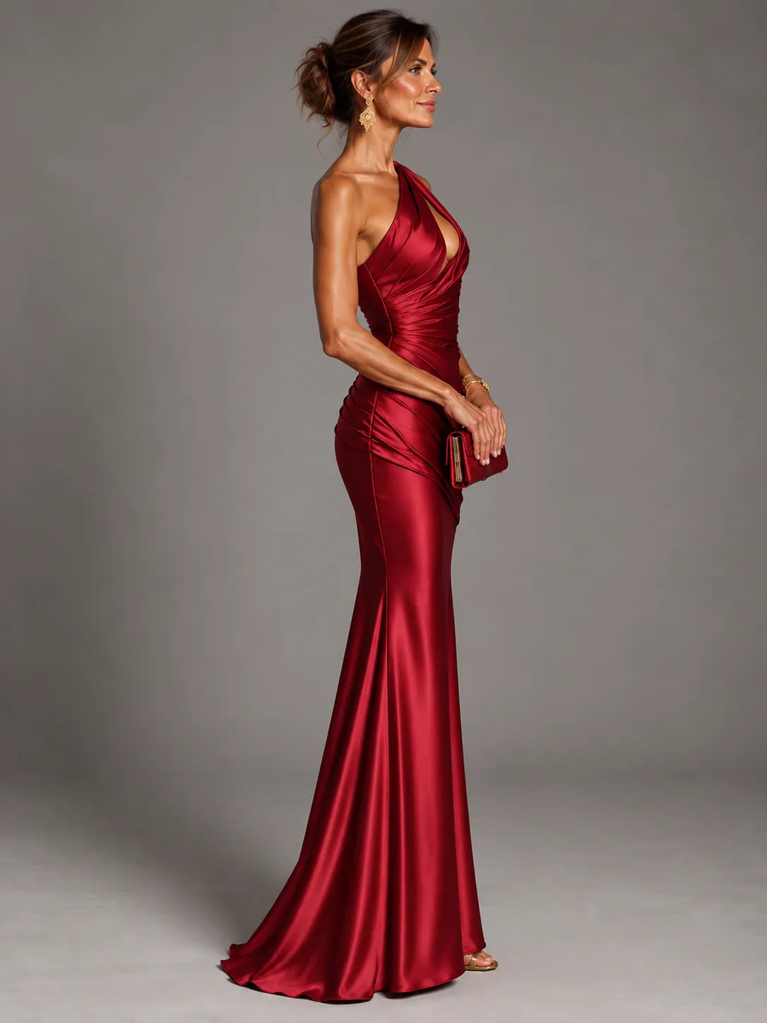 Anabella - Abito Elegante con Drappeggio Asimmetrico