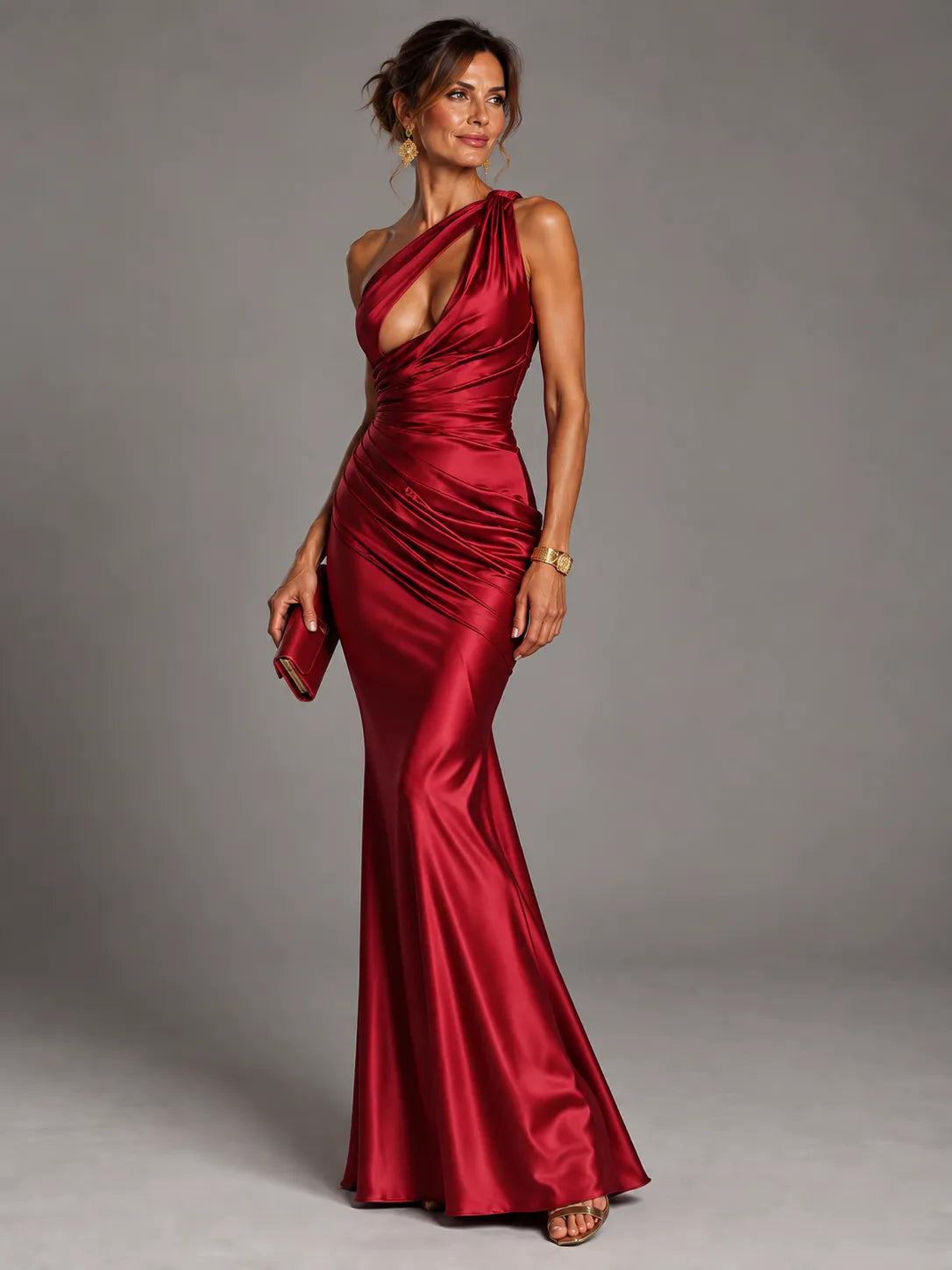 Anabella - Abito Elegante con Drappeggio Asimmetrico