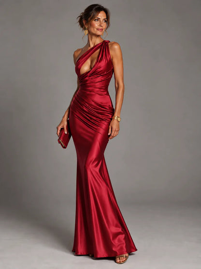 Anabella - Abito Elegante con Drappeggio Asimmetrico