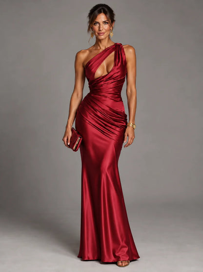 Anabella - Abito Elegante con Drappeggio Asimmetrico