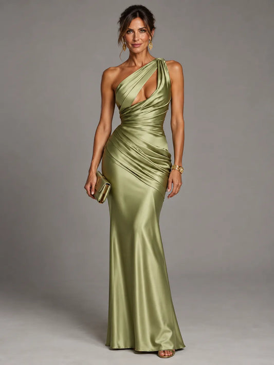 Anabella - Abito Elegante con Drappeggio Asimmetrico
