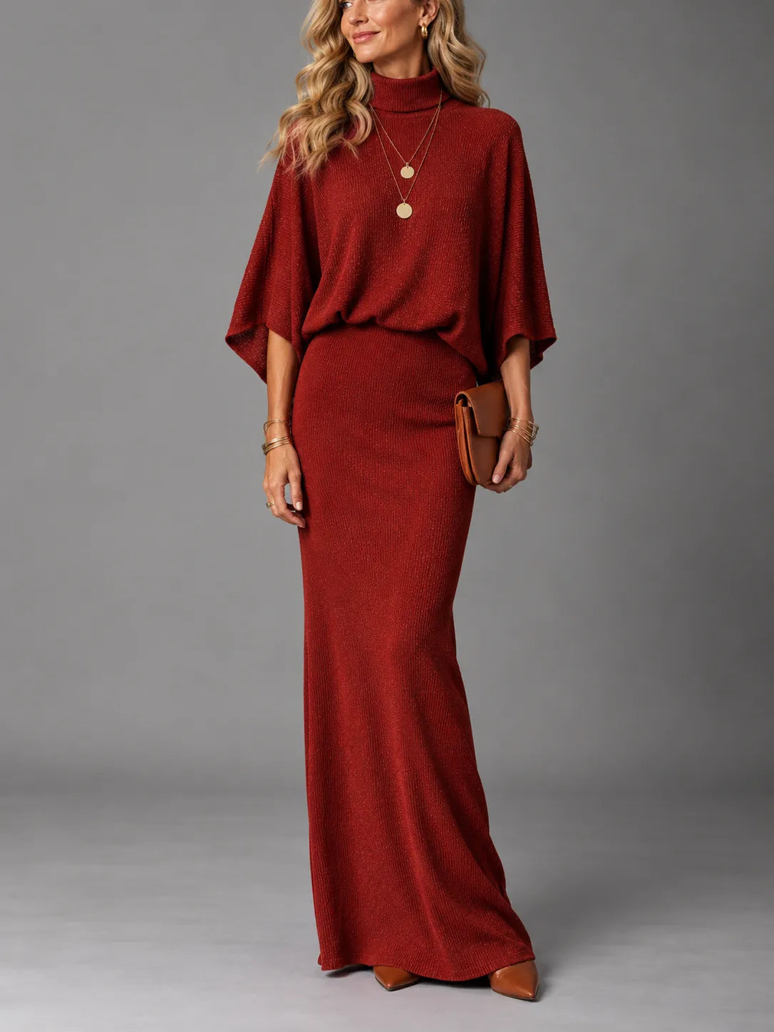 Bruna – Abito Lungo Elegante in Maglia