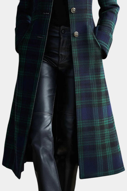 Rebecca | Cappotto midi aderente a quadri