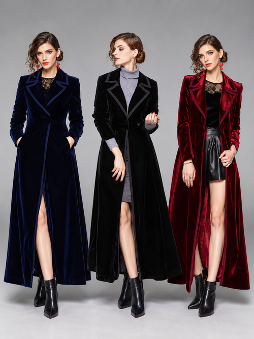 Seraphina | Cappotto lungo in velluto