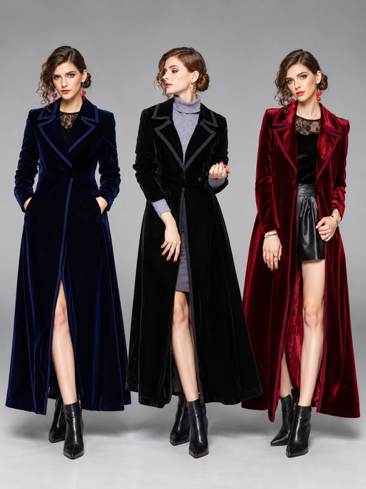 Seraphina | Cappotto lungo in velluto