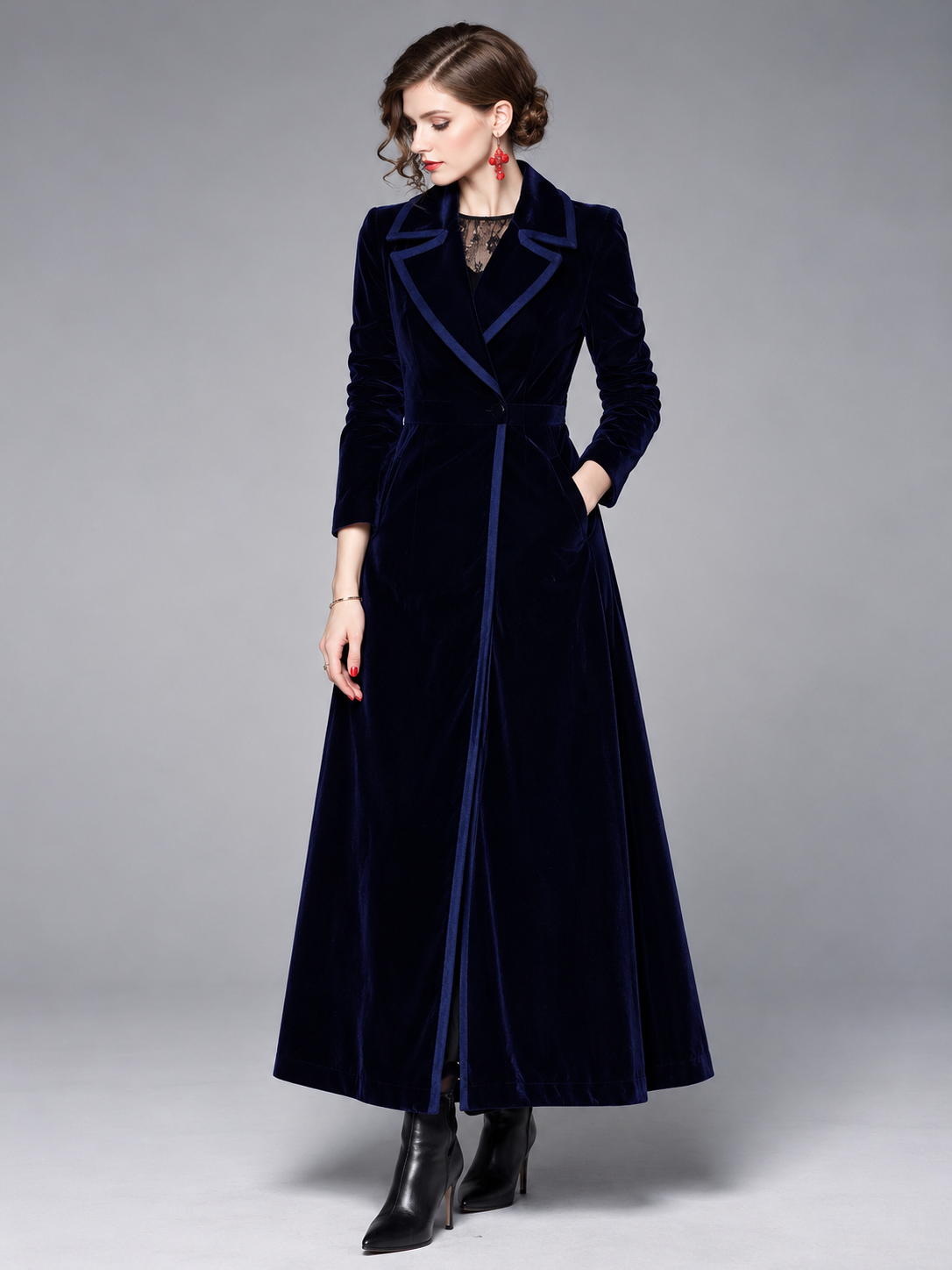 Seraphina | Cappotto lungo in velluto