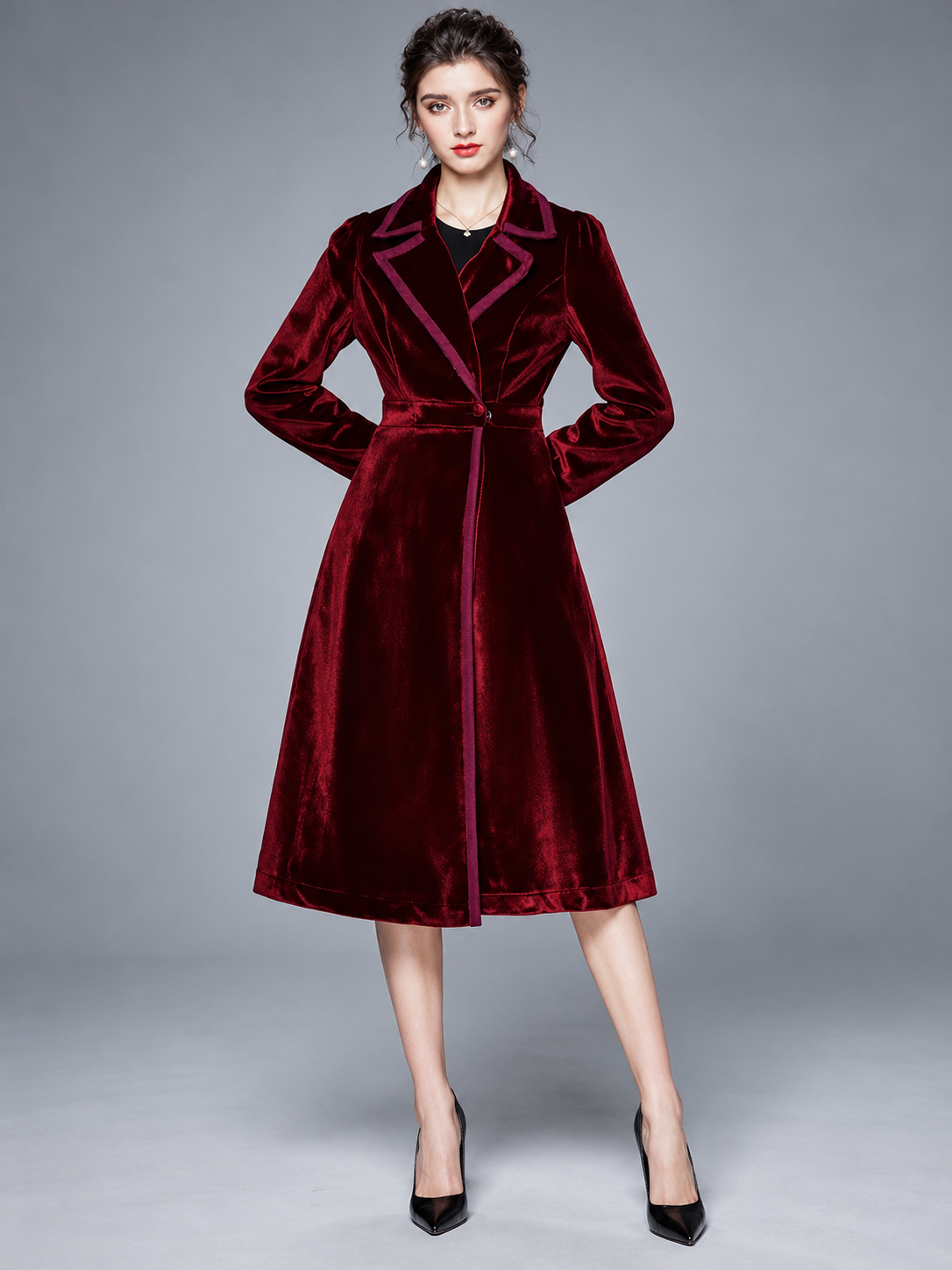 Seraphina | Cappotto lungo in velluto